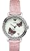GUESS Watch, Women's Butterfly Dial Leather Strap G75989L
