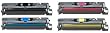 Full Set (One Each Black, Cyan, Magenta, Yellow) Compatible Toner Cartridges Replace HP Q6000A, HP Q
