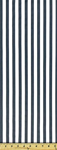 Fabric Shower Curtain - BASIC STRIPE GUNMETAL - 72" Width x (72", 74", 78", 84", 90", 96") Length