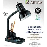 Artiva 31052BK BLK Black Desk Lamp with Organizer - Case of 6 by Artiva