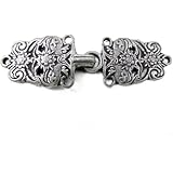 Antique Silver Finish Bavarian Cape or Cloak Clasp
