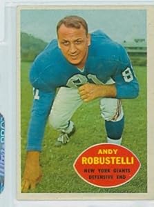 1960 Topps FB 81 Andy Robustelli Giants Excellent