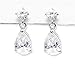 Cubic-zirconia Rhodium Finish Sterling Silver Earrings