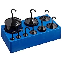 United Scientific Supplies Black Enamel Hooked Weight (Set of 9)