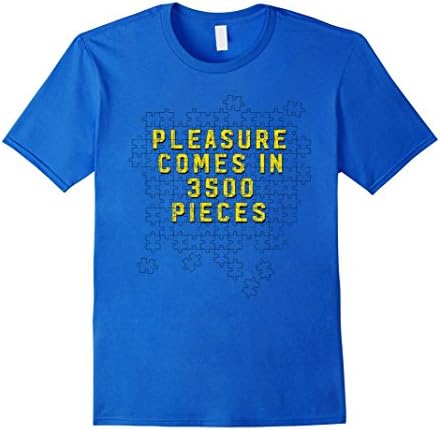 Men's Jigsaw Puzzle 3500 Pieces T Shirt - Funny Hobby Slogan 3XL Royal Blue
