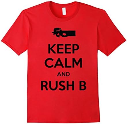 Men's CS:GO T-shirt Keep calm and rush B Medium Red