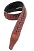 Levy's Leathers 2 1/2 Leather Guitar Strap with Black Braid,Burgundy