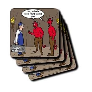Air Conditioner Repair in Hell - Set Of 8 Coasters - Soft by