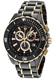 Men's Identity Chronograph Black Dial Black Ceramic & Gold Tone IP SS
