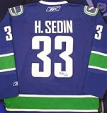 Henrik Sedin Signed Vancouver Canucks Blue Reebok Premiere Jersey