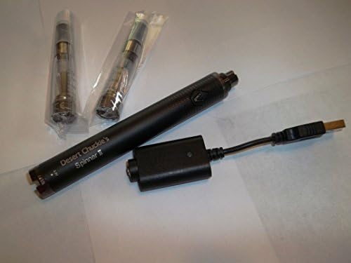 Desert Chuckies BLACK 4 Pc Set - Spinner II 1650 mAh 3.2-4.8 Variable Voltage Battery, 2X CE4 Tanks + USB Charger!