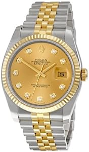 Rolex Datejust Champagne Diamond Dial Jubilee Bracelet Two Tone Mens Watch 116233CDJ
