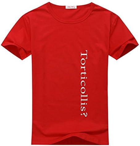 Doah Mens T-Shirts Torticollis Large Red