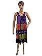 Purple Red Tie Dye Embroidered Hippie Gypsy Lace Strap Dress Coverup Purple Red Tie Dye Embroidered Hippie Gypsy Lace Strap Dress Coverup