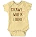 Brisco Brands Crawl Walk Hunt Funny Child Hunting Trip Romper Bodysuit