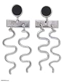 Onyx earrings, 'Electricity'