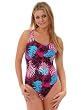 1 Piece Tropical Print Swimsuit Sexy Swimwear Caribbean Sand Size 8