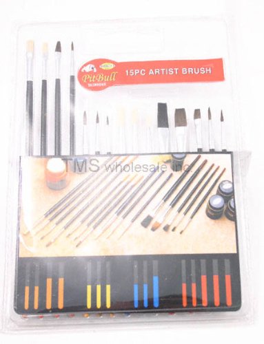 Qty 2: New 15 pc Professional Artist Paint Brushes 