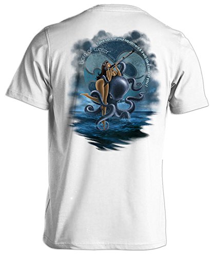 Born of Water Apparel: Spearfishing Performance Shirt - Spearo Pinup Girl - Freedive | Scuba Dive | Spearfish