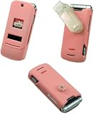 Motorola KRZR K1M Baby Pink Cellet Rubberized Proguard Snap On Cover Case (With Belt Clip)