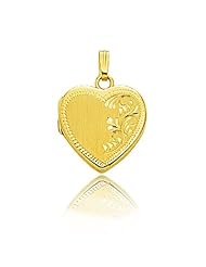 14K Yellow Gold Heart Locket (13.5 x 13.5mm)
