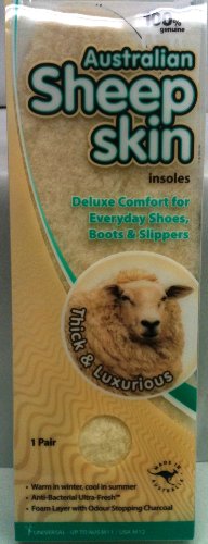 Australian 100% SheepSkin Shoe Insoles Trim to fit up to Men's 12 On Sale