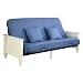 Monaco Futon Frame and Serta Mattress Set - Denim (Full)