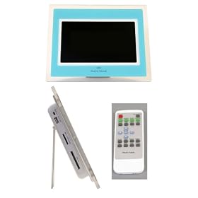 10" Aqua Blue Digital Photo Frame with Remote Control for MMC, SD, CF type I & II, MS, MS Pro, XD, USB Pen Drive