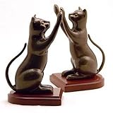 IMAGE OF Curious Cat Bookends Pair
