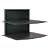 Bell'O BWS101 Two-Shelf Component Wall Shelf System with Multiple Wood Finish Panels or Paintable Options (Black)