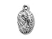Antique Silver Abalone Charm