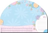 Produkt-Bild: Sigel HO520 Design-Schreibunterlage, Round Floret, halbrund, mit 3-Jahres-Kalendarium, D/GB/F , 595x410 mm, 80 g, 30 BL