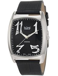 Burgi Womens BU36B Heart O Diamonds Swiss Quartz Diamond Classic Stainless Steel Watch