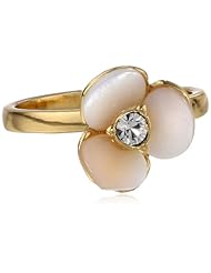 kate spade new york "Disco Pansy" Mini Cream and Clear Ring, Size 7