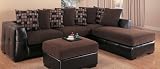 Microfiber Sectional Sofa with Chaise on Right   Coaster