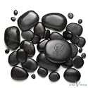 Lapis Vitalis® Hot Stones Massagen | Basis-Set mit 34 Steinen mit kleinem Anleitungsheft
