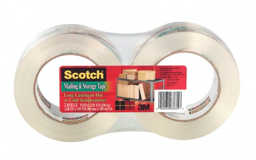 External hard drive:Scotch® Mailing and Storage Tape 3650-2L, 1.88 Inches x 109 Yards, 2-Pack