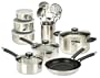 Sabatier Precision 20-Piece Stainless-Steel Cookware Set