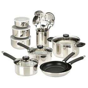 Sabatier Precision 20-Piece Stainless-Steel Cookware Set