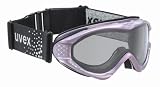 UVEX Onyx Crystal Women's Ski Goggle,Pink Metallic Shiny Frame with Double Silver Mirror Lens
