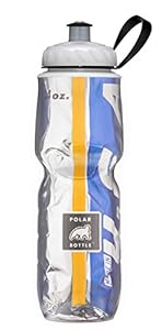 Polar Bottle Insulated Water Bottle, Gold/Blue, 24-Ounce