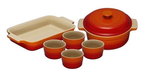 Le Creuset Stoneware Wedding Gift Set, 6 Piece, Volcanic