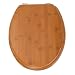Wenko 144726100 WC-Sitz Bambus - Chrom-Metallbefestigung, Bambusholz dunkel
