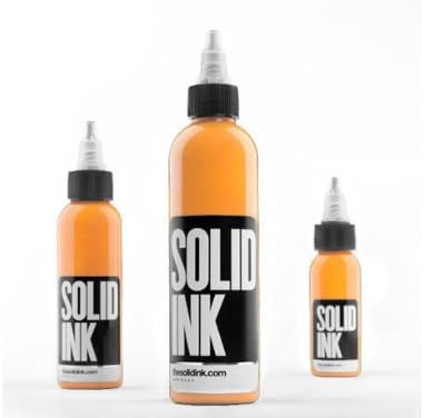 SOLID Tattoo Ink -CREAM ORANGE- 2oz Bottles -Tattoo Supplies-