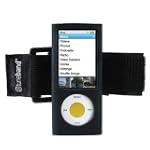 Tuneband for iPod Nano 5th Generation, Grantwood Technology's Armband, Silicone Skin, and Screen Protector, (Model Number: A1320, 8GB/16GB/Camera), BLACK
