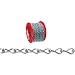 Campbell AW0801227 Low Carbon Steel Single Jack Chain on Reel, Zinc Plated, #12 Trade, 0.11" Diameter, 200' Length, 29 lbs Load Capacity