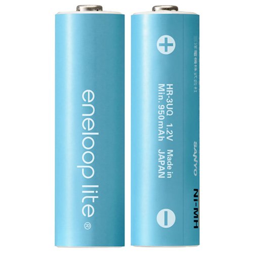 SANYO eneloop lite 充電式ニッケル水素電池(単3形2個パック) [HR-3UQ-2BP]