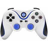 Controller for PS3 YANX Gamepad Wireless Bluetooth Joypad Controller for PS3 Unique Design (white & Blue)