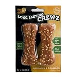 Pet 'n Shape 2-Pack Long Lasting Chewz Dog Treats, 4-Inch, Bone