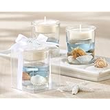 Seashell Gel Tealight Holder with palm wax